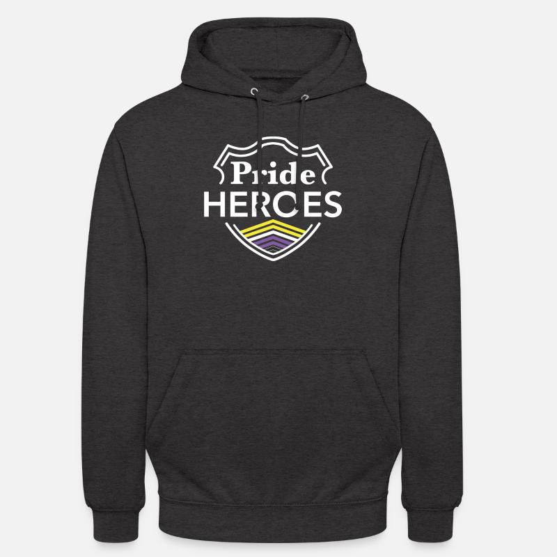 PrideHeroes Nonbinary Flag - Unisex Hoodie - Anthrazit