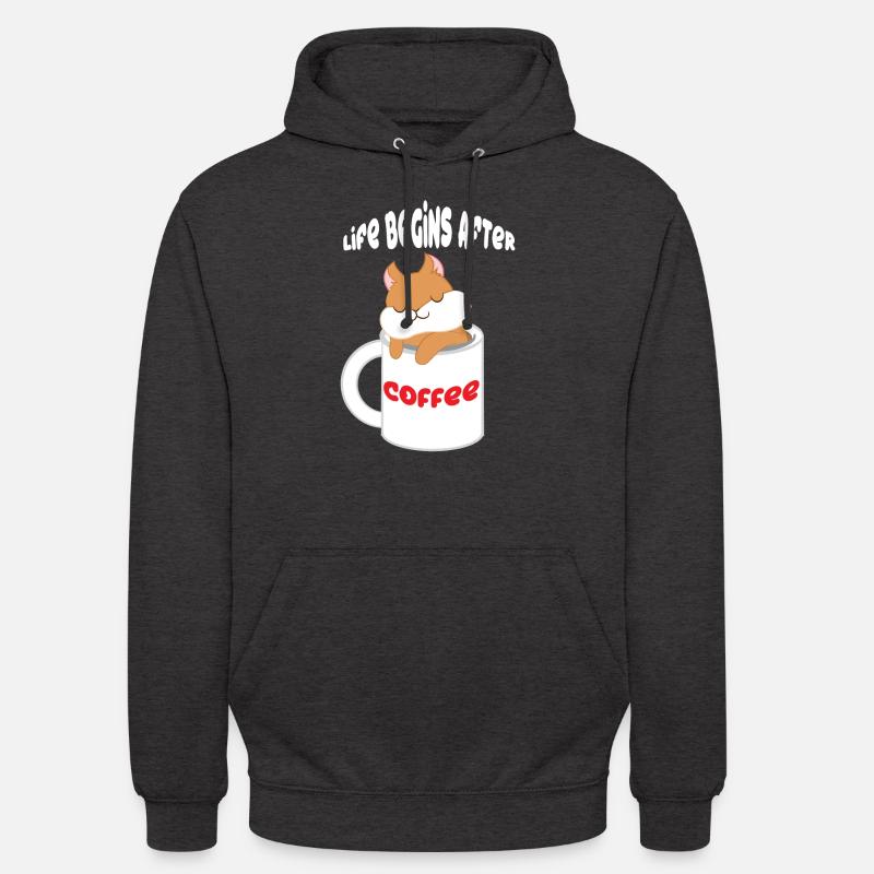 Eichhörnchen - Kaffee - Eichkätzchen - Geschenk - Unisex Hoodie - Anthrazit