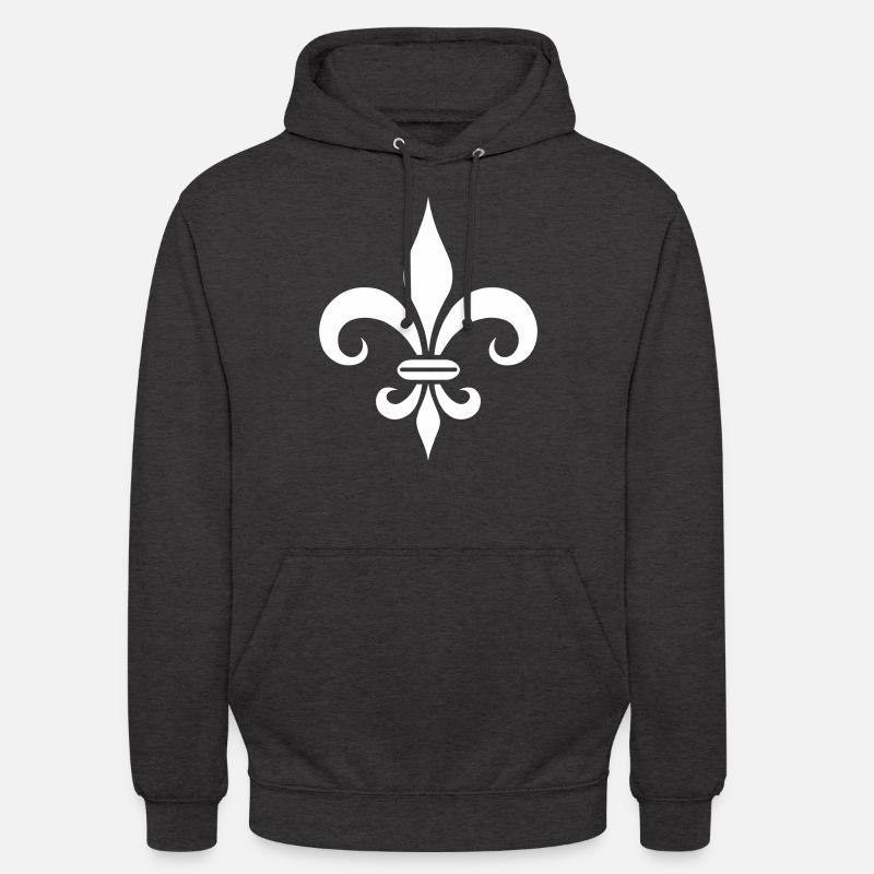 Conception majestueuse de lys français - Sweat-shirt à capuche unisexe - charbon