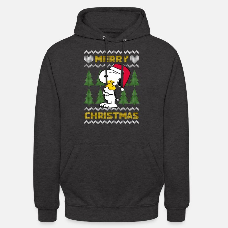 Peanuts Snoopy Pull Moche Noël - Sweat-shirt à capuche unisexe - charbon