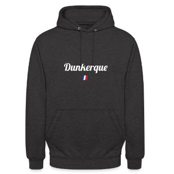DUNKERQUE - Sweat-shirt à capuche unisexe - charbon - Devant - Alina (178cm) & Michal (187cm)
