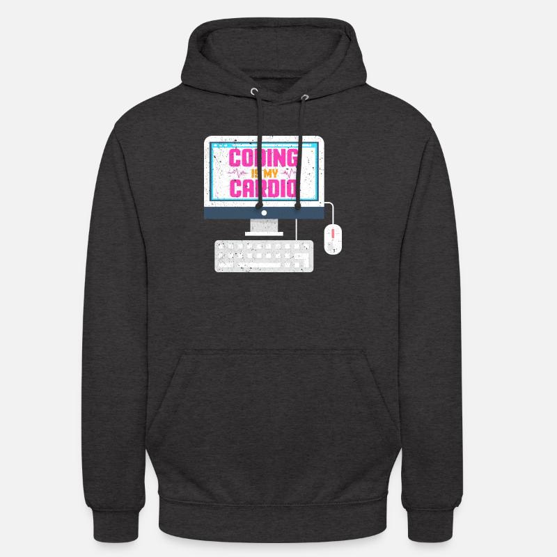 Coding is my cardio - Unisex Hoodie - Anthrazit