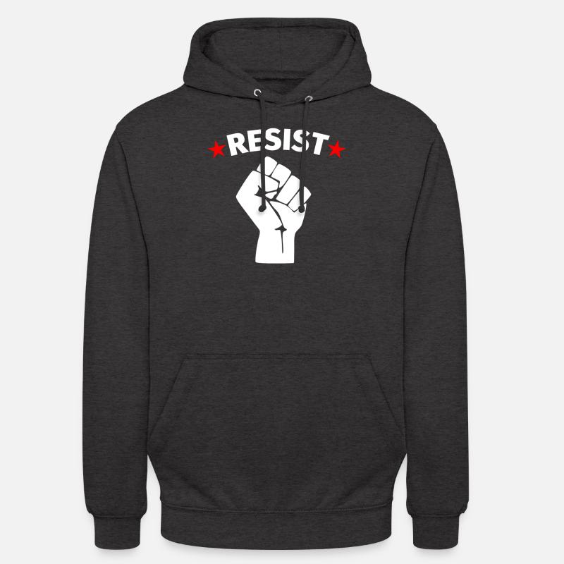 Résistance protestation résiste - Sweat-shirt à capuche unisexe - charbon