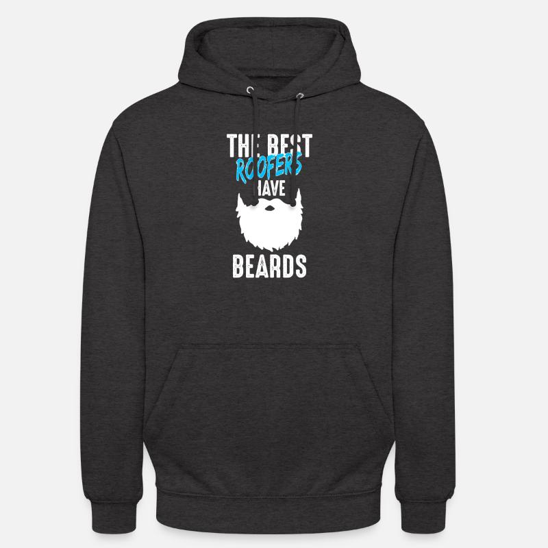 Master roofer roofer beard gift - Unisex Hoodie - charcoal grey