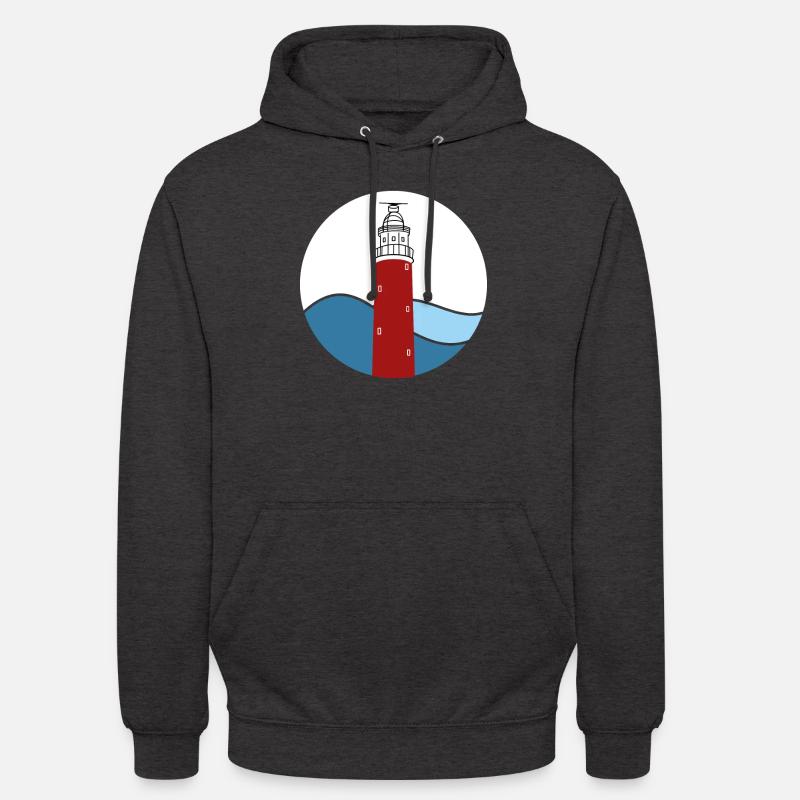 Phare Eierland Texel - Sweat-shirt à capuche unisexe - charbon