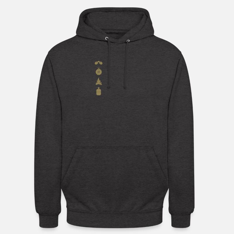 Camping Camping Campfire - Felpa con cappuccio unisex - antracite