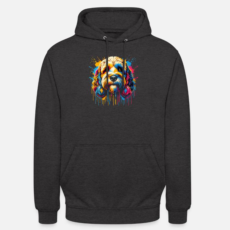 Splash Art Cockapoo Cockapoos Cockerpoo - Unisex Hoodie - Anthrazit