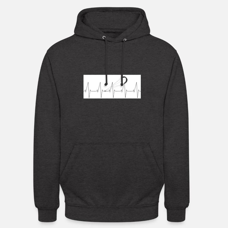 Heartbeat Kitesurf Cascade kite surf - Sweat-shirt à capuche unisexe - charbon