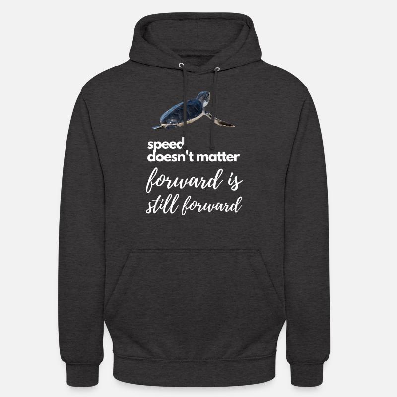 Turtle – Forward is still forward - Unisex Hoodie - charcoal grey