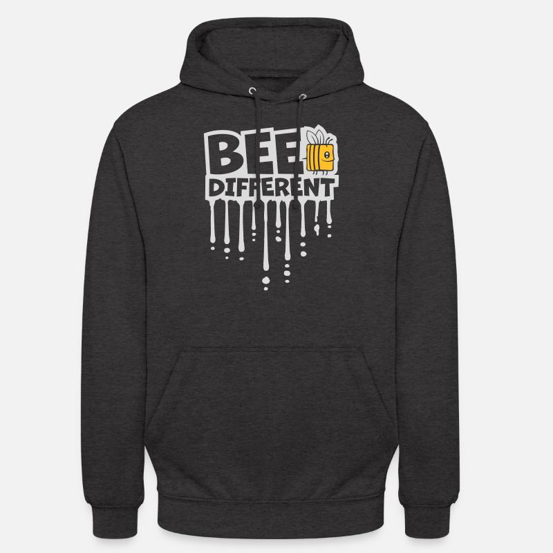 bee citation différente - Sweat-shirt à capuche unisexe - charbon