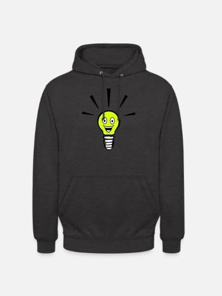 lustige Glühbirne - Idee - Unisex Hoodie - Anthrazit