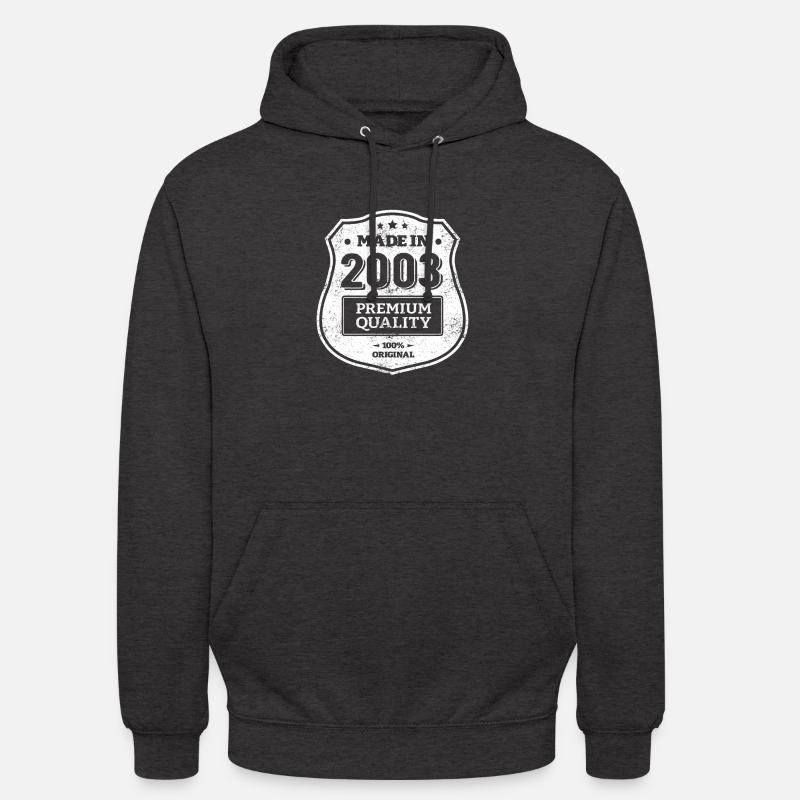 MADE IN 2003 - Sweat-shirt à capuche unisexe - charbon
