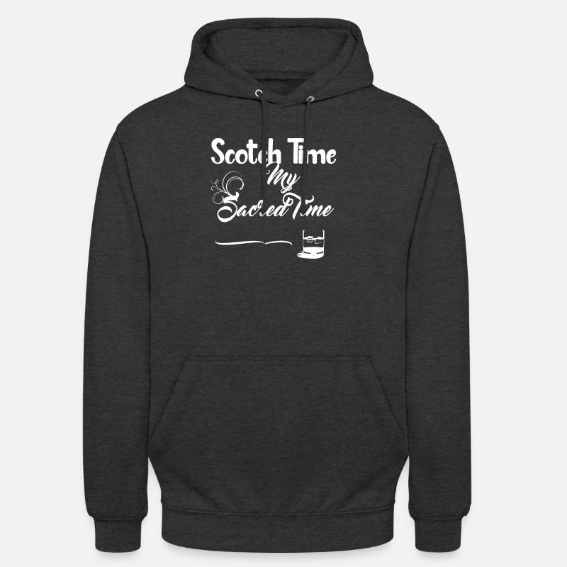 Scotch Time White Design - Sweat-shirt à capuche unisexe - charbon