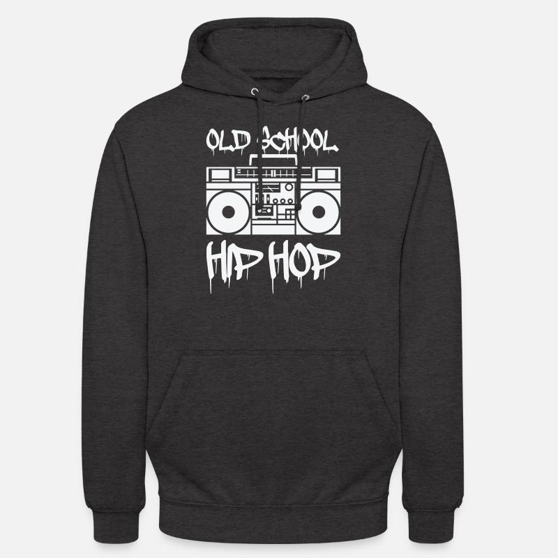 Ghetto blaster old school - Sweat-shirt à capuche unisexe - charbon