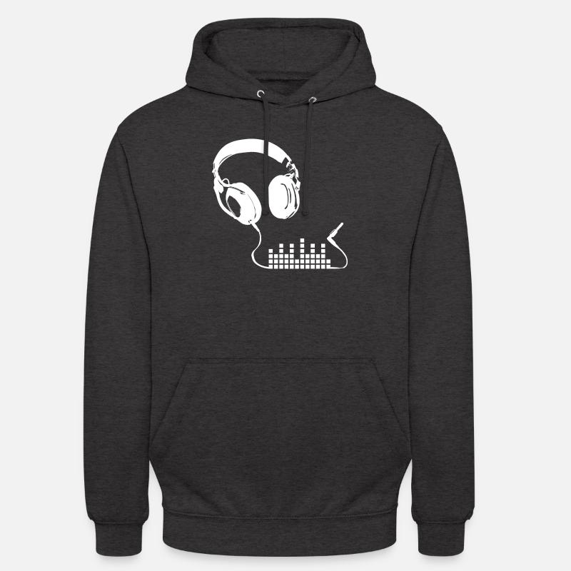 Kopfhörer Trippy Glitch Equalizer - Unisex Hoodie - Anthrazit