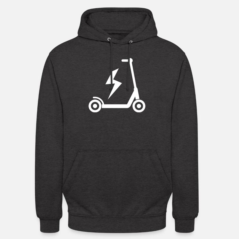 E-Scooter E-Roller Scooter - Sweat-shirt à capuche unisexe - charbon