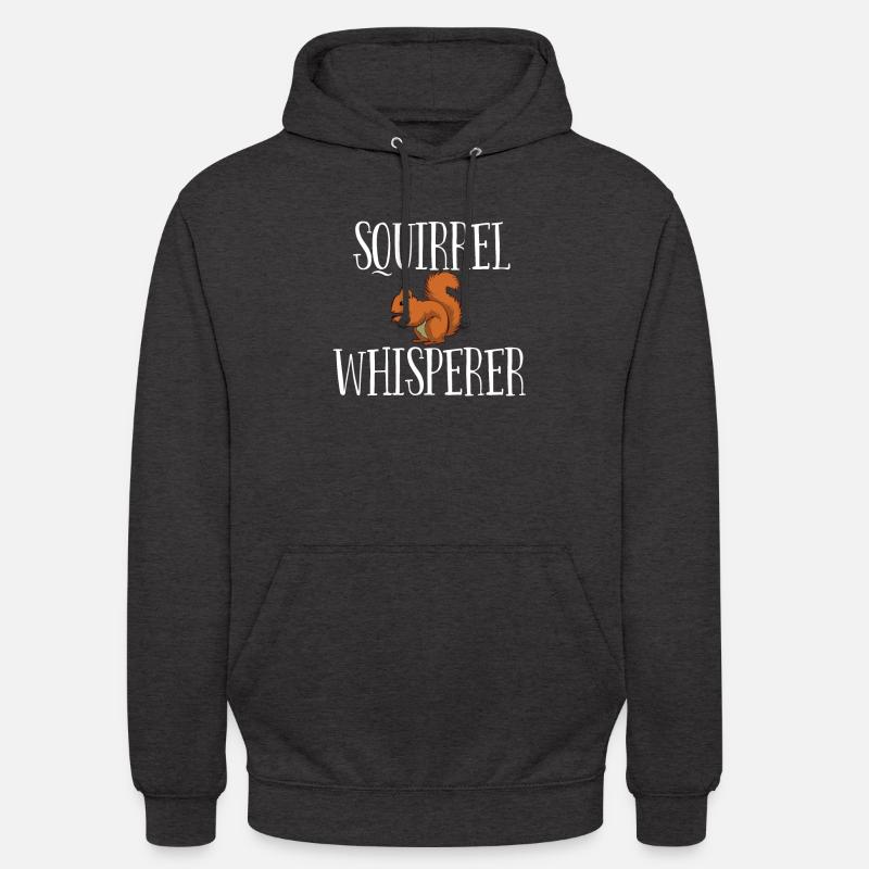 Écureuil Whisperer - Sweat-shirt à capuche unisexe - charbon