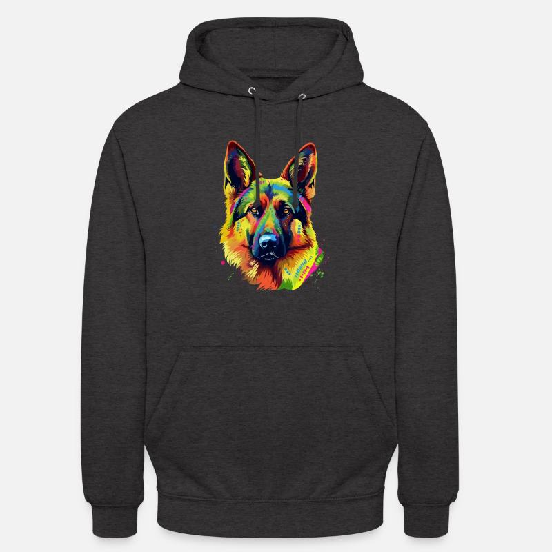 Deutscher Schäferhund Bunt - Unisex Hoodie - Anthrazit