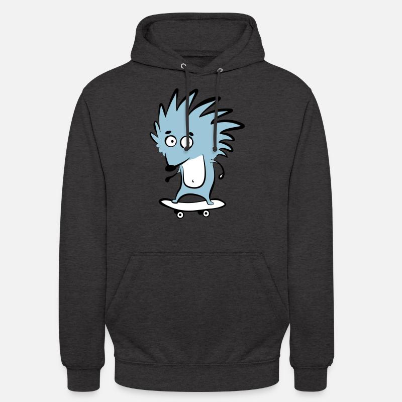 Skate-Igel "Knut H. Heckmann" - Unisex Hoodie - Anthrazit