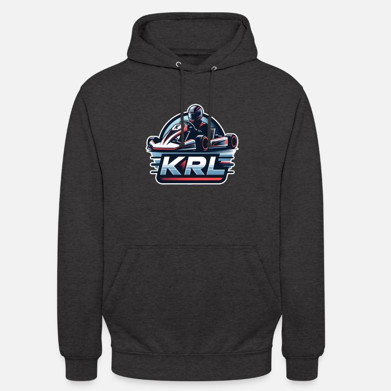 Ligue de course de karting - Sweat-shirt à capuche unisexe - charbon