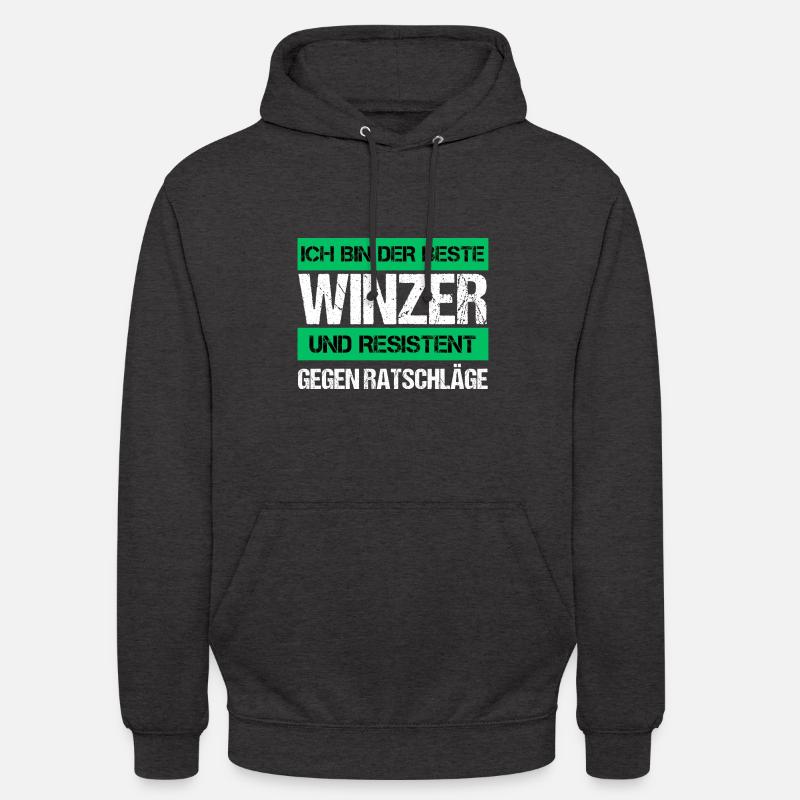 Resistenter Winzer - Unisex Hoodie - Anthrazit