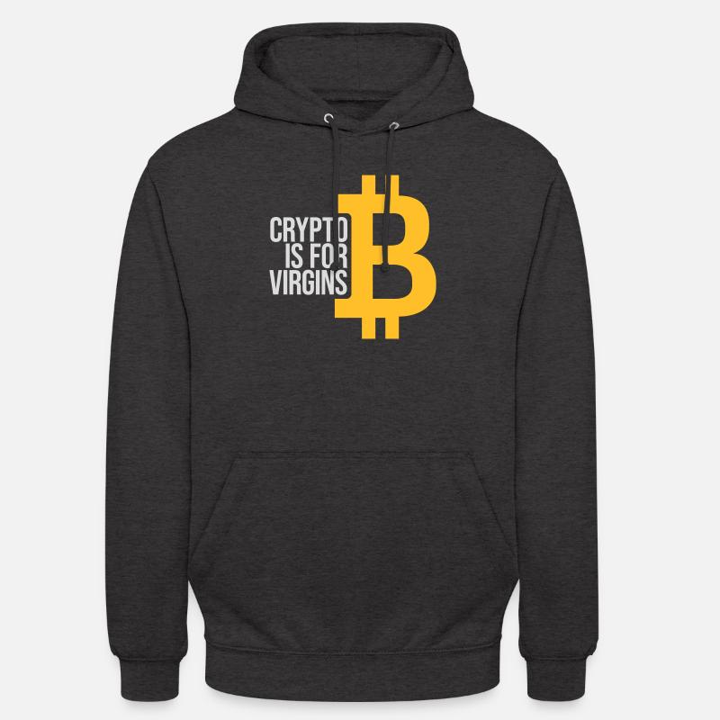 Crypto est pour les vierges - Sweat-shirt à capuche unisexe - charbon