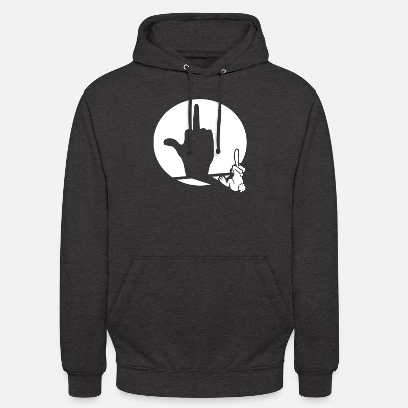 Kaninchenschatten (anpassbare Farbe) - Unisex Hoodie - Anthrazit