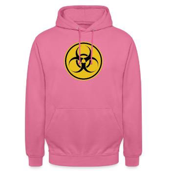 Biogefährdung - Unisex Hoodie - Pink - Vorne - Alina (178cm) & Michal (187cm)