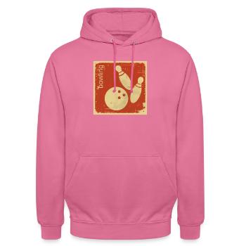 Bowling Vintage - Unisex Hoodie - Pink - Vorne - Alina (178cm) & Michal (187cm)