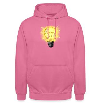 Leuchtende Lampe - Unisex Hoodie - Pink - Vorne - Alina (178cm) & Michal (187cm)