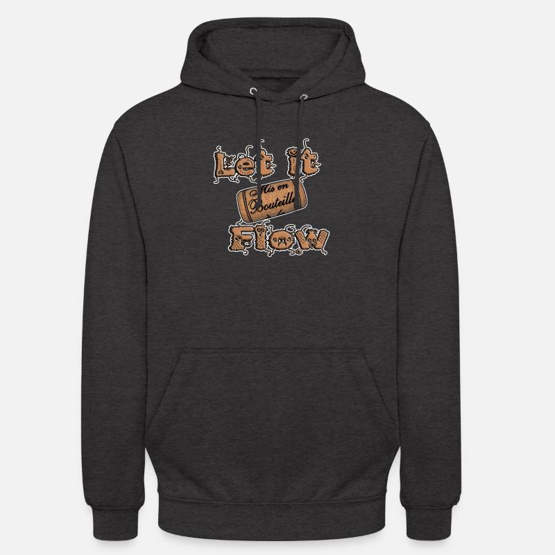 Let it flow bouchon - Sweat-shirt à capuche unisexe - charbon