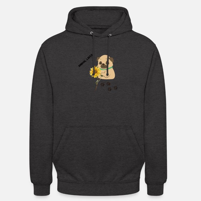 Animal Lover, chien mignon - Sweat-shirt à capuche unisexe - charbon