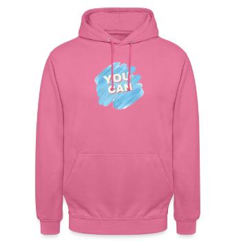You can - Unisex Hoodie - Pink - Vorne - Alina (178cm) & Michal (187cm)
