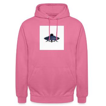 UFO - Unisex Hoodie - pink - Front - Alina (178cm) & Michal (187cm)