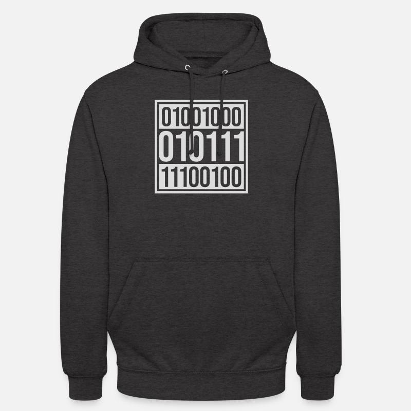 Binär Code Programm Sprache - Unisex Hoodie - Anthrazit