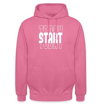 Start Today - Unisex Hoodie - Pink - Vorne - Alina (178cm) & Michal (187cm)