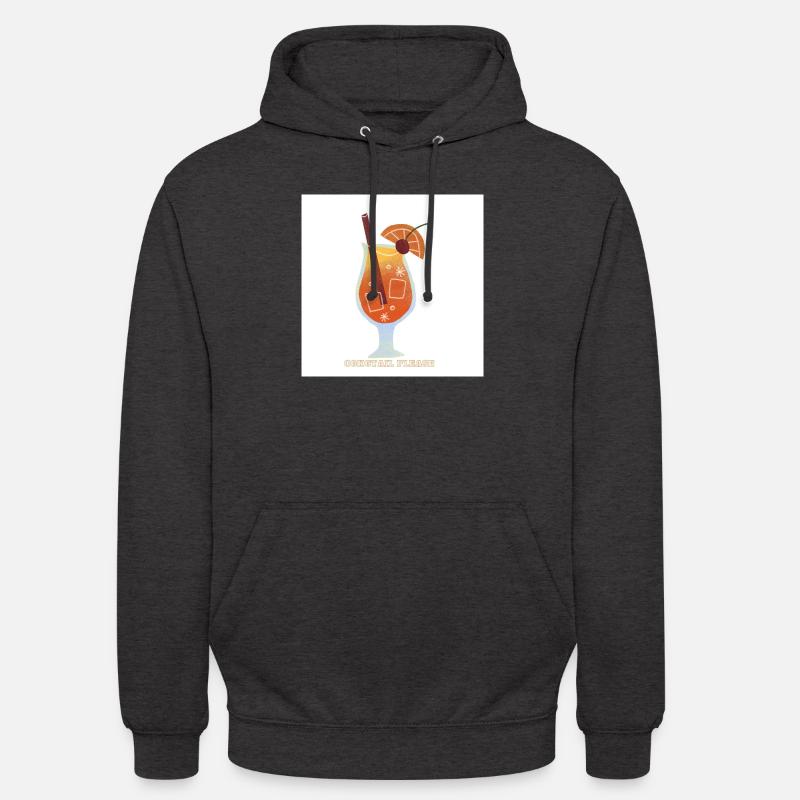 Cokctail Please - Sweat-shirt à capuche unisexe - charbon