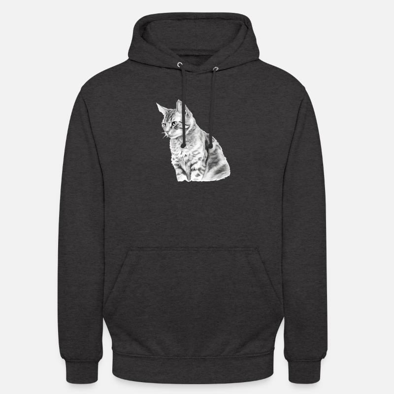 Kili le chat - Sweat-shirt à capuche unisexe - charbon