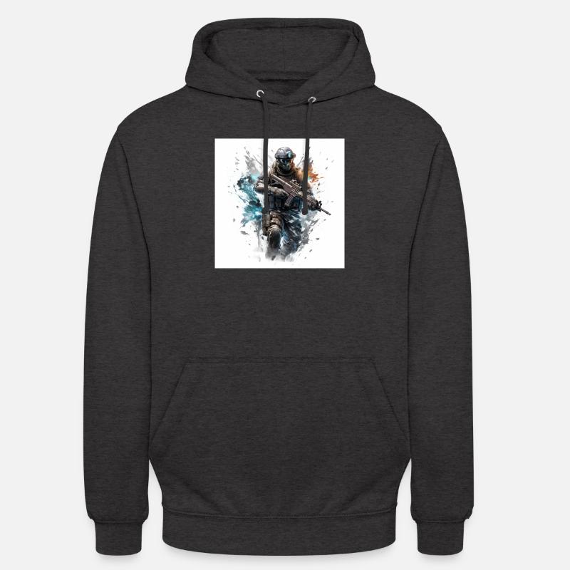 COD jeu art shooter - Sweat-shirt à capuche unisexe - charbon