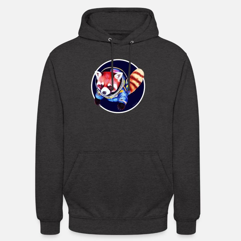 Panda de l’espace - Sweat-shirt à capuche unisexe - charbon