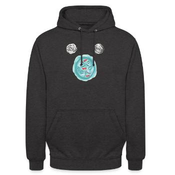 Une planète où les rêves deviennent réalité - Sweat-shirt à capuche unisexe - charbon - Devant - Alina (178cm) & Michal (187cm)