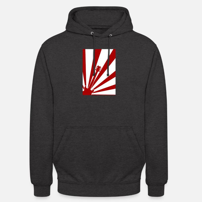 Affiche de guitare abstraite - Sweat-shirt à capuche unisexe - charbon