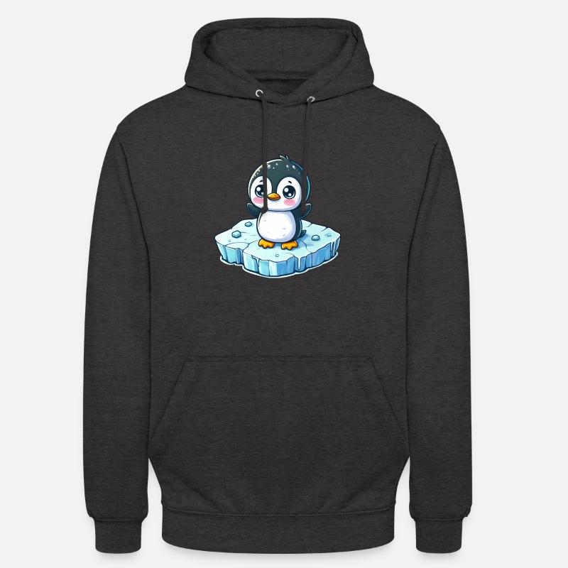 Pinguin, Schmelzendes Eis, Südpol - Unisex Hoodie - Anthrazit