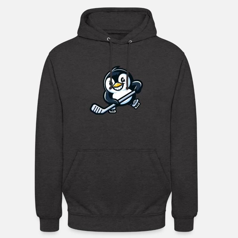 Cooler Pinguin Eishockey - Unisex Hoodie - Anthrazit