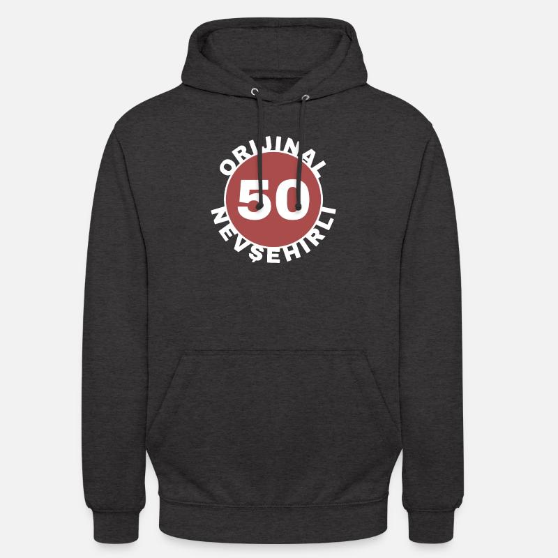 Nevşehir - Sweat-shirt à capuche unisexe - charbon