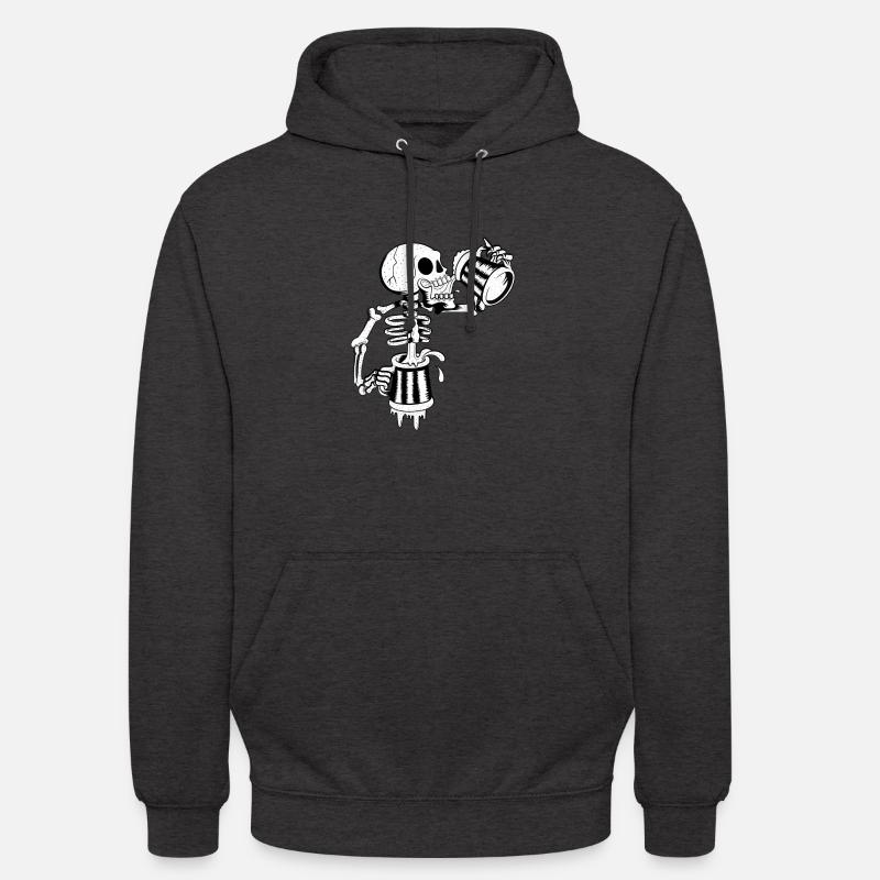 Immer durstig | Skelett | Dauertrinker - Unisex Hoodie - Anthrazit