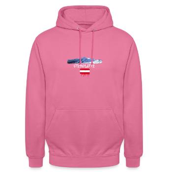 Steinplatte,montagne,montagne,Autriche,domaine skiable,ski - Sweat-shirt à capuche unisexe - rose - Devant - Alina (178cm) & Michal (187cm)