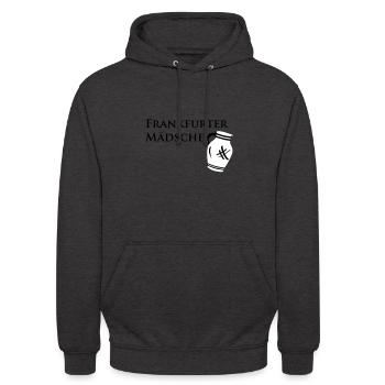 Frankfurter Mädsche Bembel – Frankfurt Shirt Shop - Unisex Hoodie - Anthrazit - Vorne - Alina (178cm) & Michal (187cm)