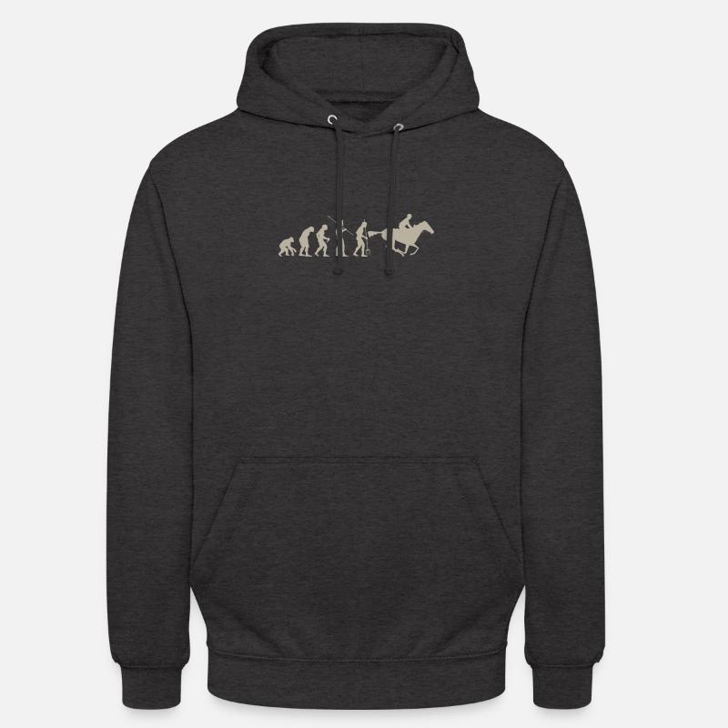 Evolution Pferd Geschenkidee - Unisex Hoodie - Anthrazit