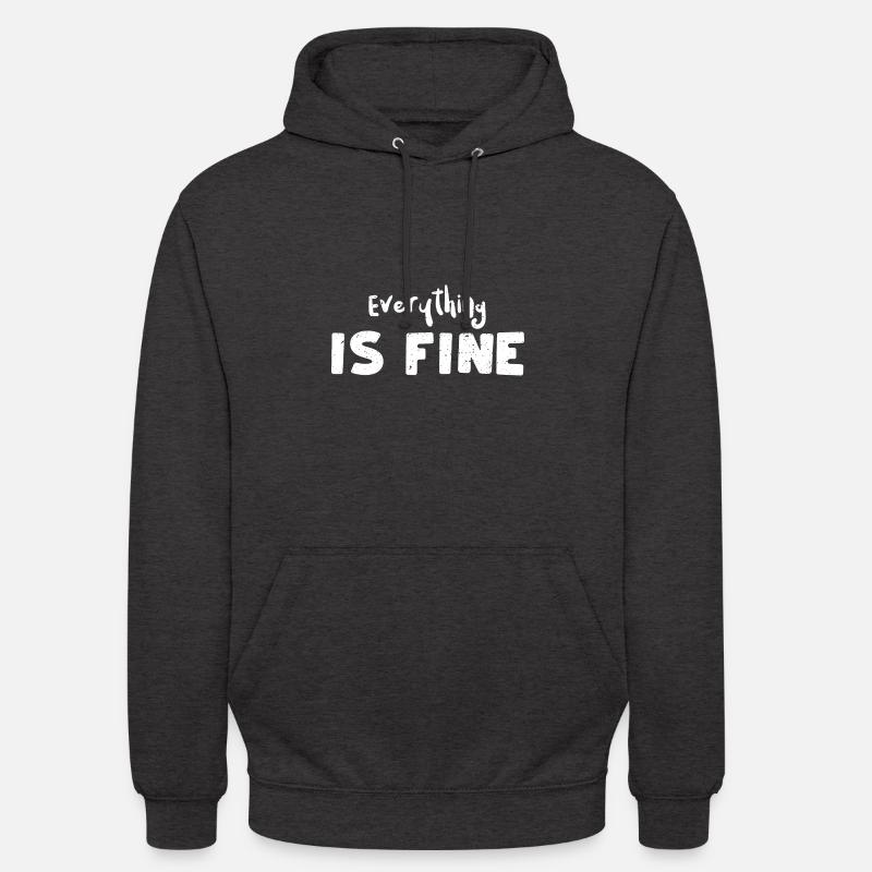Everything Is Fine - Snake - Unisex Hoodie - Anthrazit